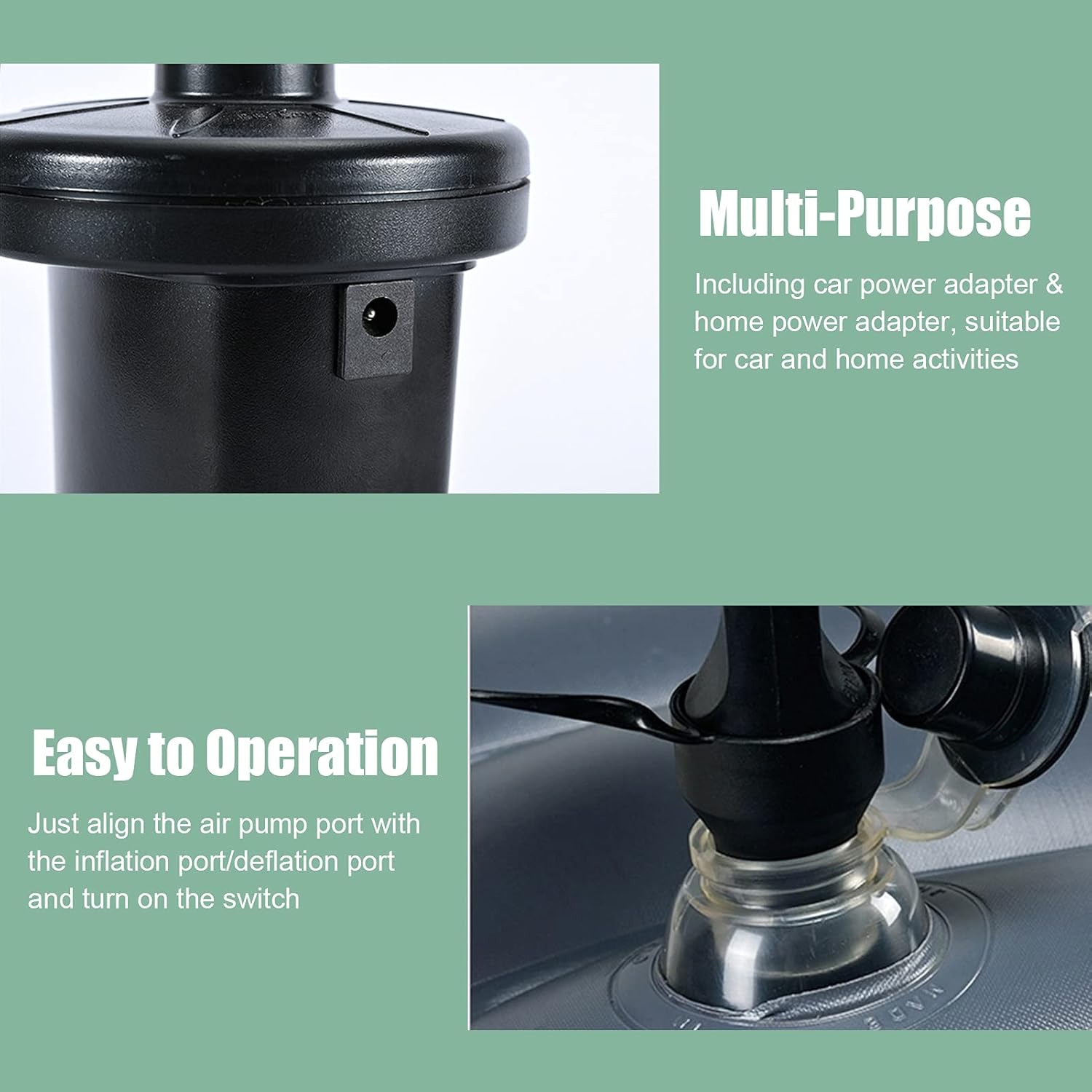 Galapara Electric Air Pump,Electric Air Pump with 3 Nozzles Portable Quick Air Pump for Inflatables Air Mattress Air Bed Pool Toy Swimming Ring : Home & Kitchen