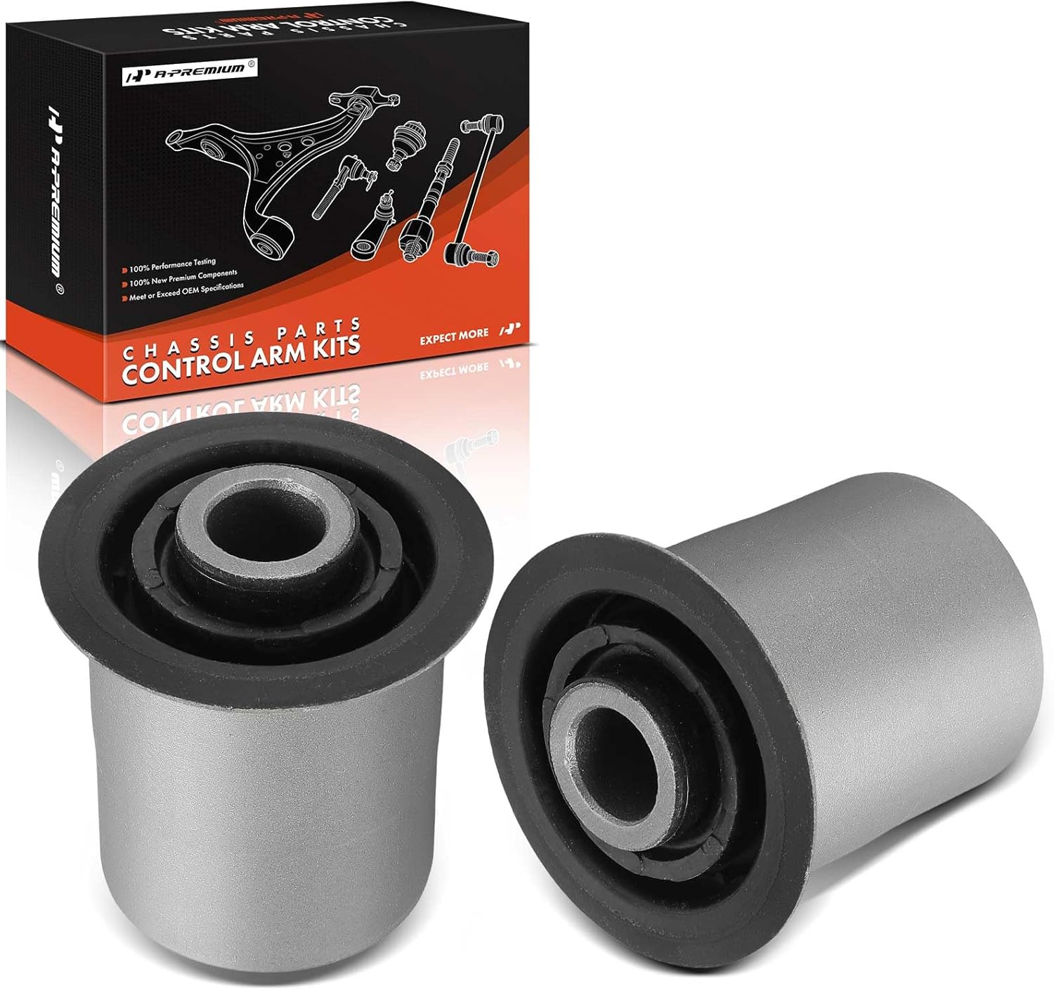 A-Premium 2 x Front Lower Control Arm Bushing Kit, Compatible with Jeep WK Series Grand Cherokee 2005-2010, XK Series Commander 2006-2010 & Dodge Ram 1500 2006-2008