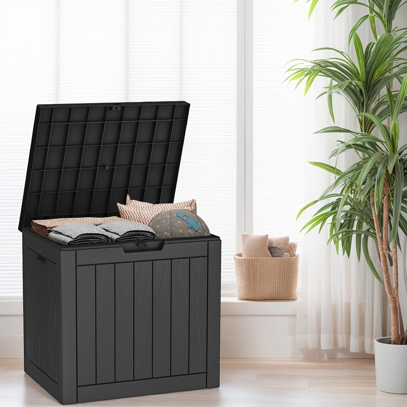 Coffre de Rangement pour Terrasse Boîte de Rangement Container de 45 Litres
