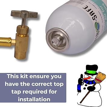 ENVIRO-SAFE Arctic Air for R22 Home Systems, Piercing Style Top, A/C Support + Moisture Remover, 2 Cans (Include Charging Hose)