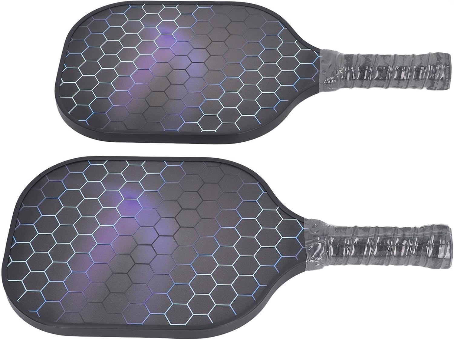 2PCS Fiberglass Paddles Set, Lightweight Rackets with Carry Case, Professional Carbon Fiber Paddles for Men Women Beginners, Ergonomic Grip and Edge Guard fo