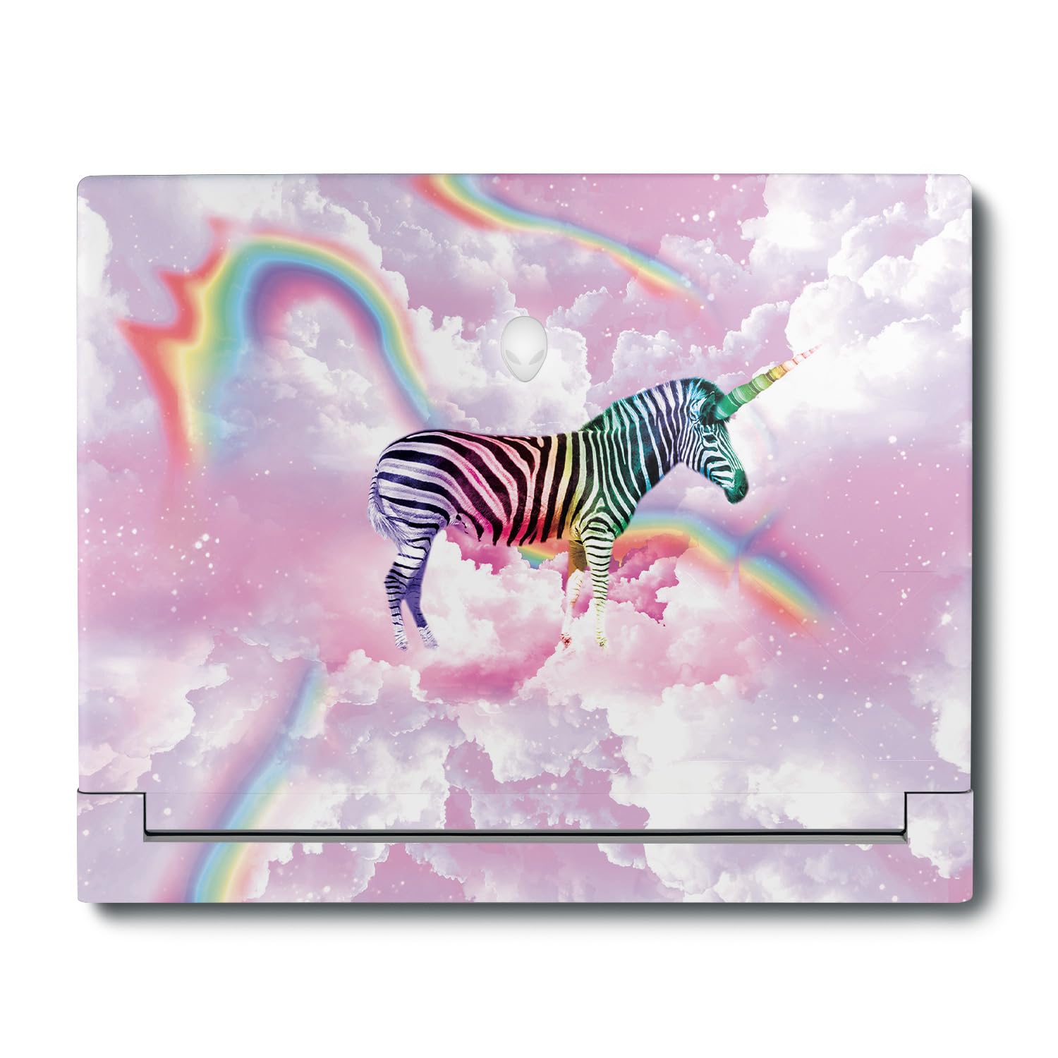 MightySkins Skin Compatible With Alienware X16 R1 (2023) Full Wrap Kit - Rainbow Zebra Heaven | Protective, Durable, and Unique Vinyl Decal wrap cover | Easy To Apply &amp; Change Styles | Made in the USA