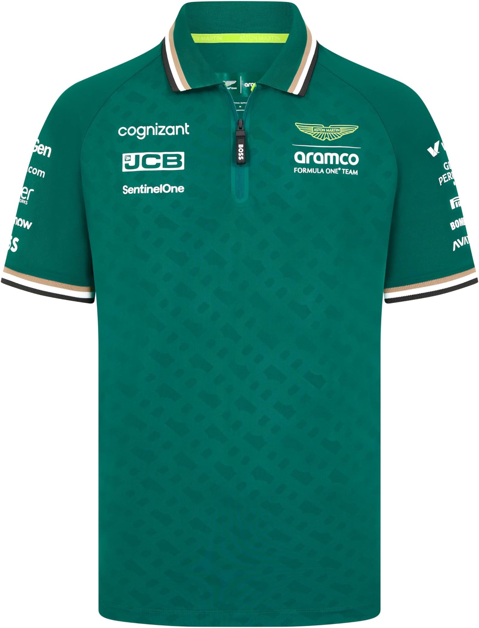 Men Aston Martin F1 2024 Men's Team Polo Shirt Green Polo Shirt