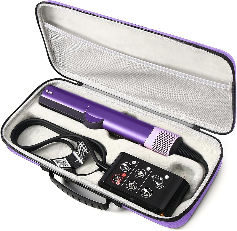 Estojo rígido Guganas compatível com Dyson Airstrait HT01, roxo