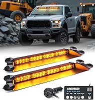 Vista 8 de LUMENIX Barra de luces estroboscópicas de emergencia LED para salpicadero con controlador, parabrisas, visera, advertencia de seguridad, luz