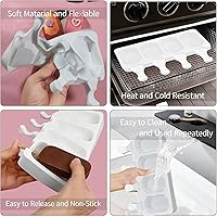 Vista 3 de Herramienta de helado, herramienta de barra de hielo de silicona multirejilla, a prueba de calor, reutilizable, herramienta para hacer helados