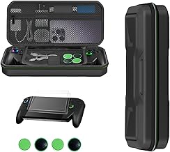 For ASUS ROG Xbox Ally X 用 ケース【3in1】PhyiFlbey 収納ポーチ 軽量 全面保護 防塵 防汚 擦れ防止 防水 ゲームハンドヘルド ハードシェルカバー 対応 や充電器などのアクセサリーを収納可能 持ち運び便利 EVA収納ケース+親指キャップ+ROG Xbox Ally X 用強化ガラスフィルム