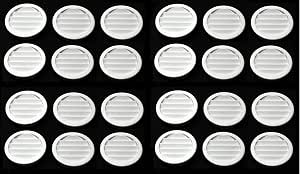JSP Manufacturing Brown Round Plastic Soffit Air Vent Covers For Reptile Screens (2-Pack)