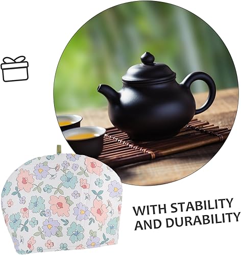 Miniatura 5 de BIUDECO Olla acogedora tetera cubierta cálida, tetera antiquemaduras, acogedora cubierta de tetera impresa, tetera acogedora, tetera cálida, tetera