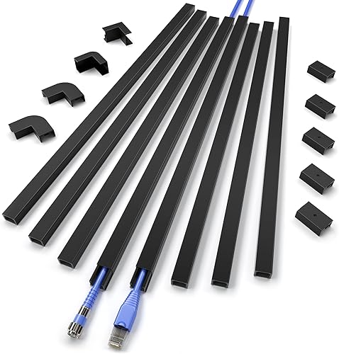 Miniatura 11 de Pared oculta de cable para un cable, cubiertas de cable de 136 pulgadas para cables en la pared, cubierta de cable de pared fácil de instalar,