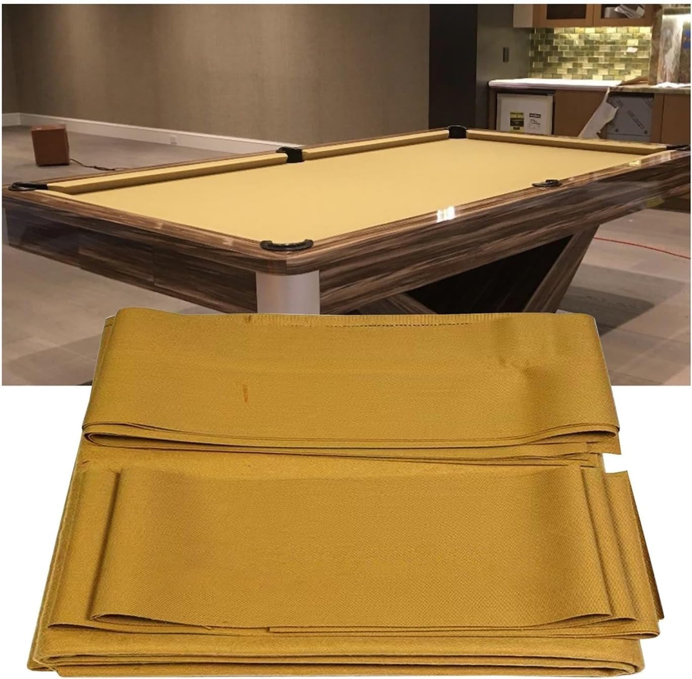 LXXW Billiard Cloth 9-Foot Pool Table Cloth (Includes 6 Strips), Easy Installation, Felt, Multiple Color Options Pool Table Felt