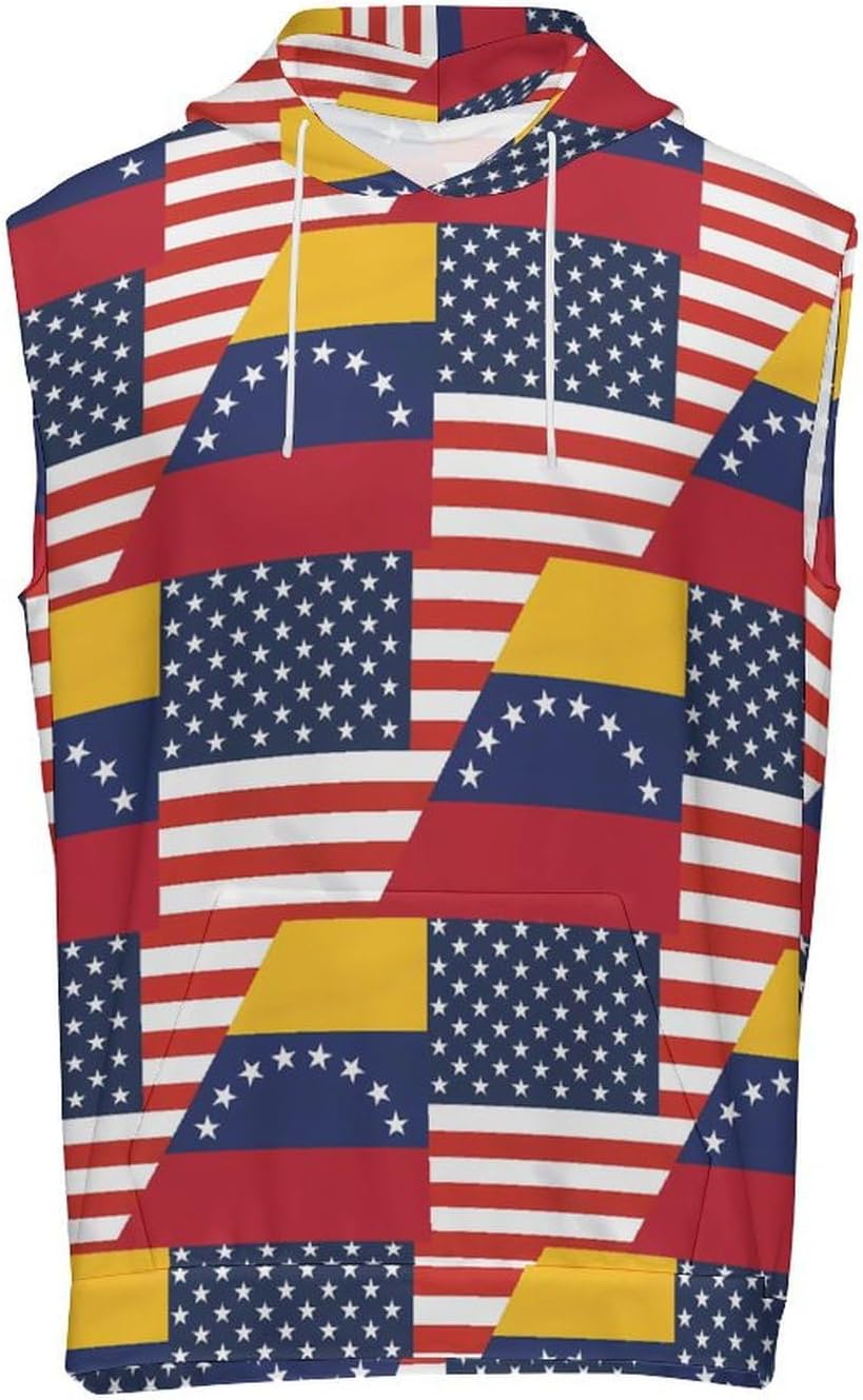 Men's Workout Hooded Tank Tops Sleeveless Muscle Gym T-Shirts