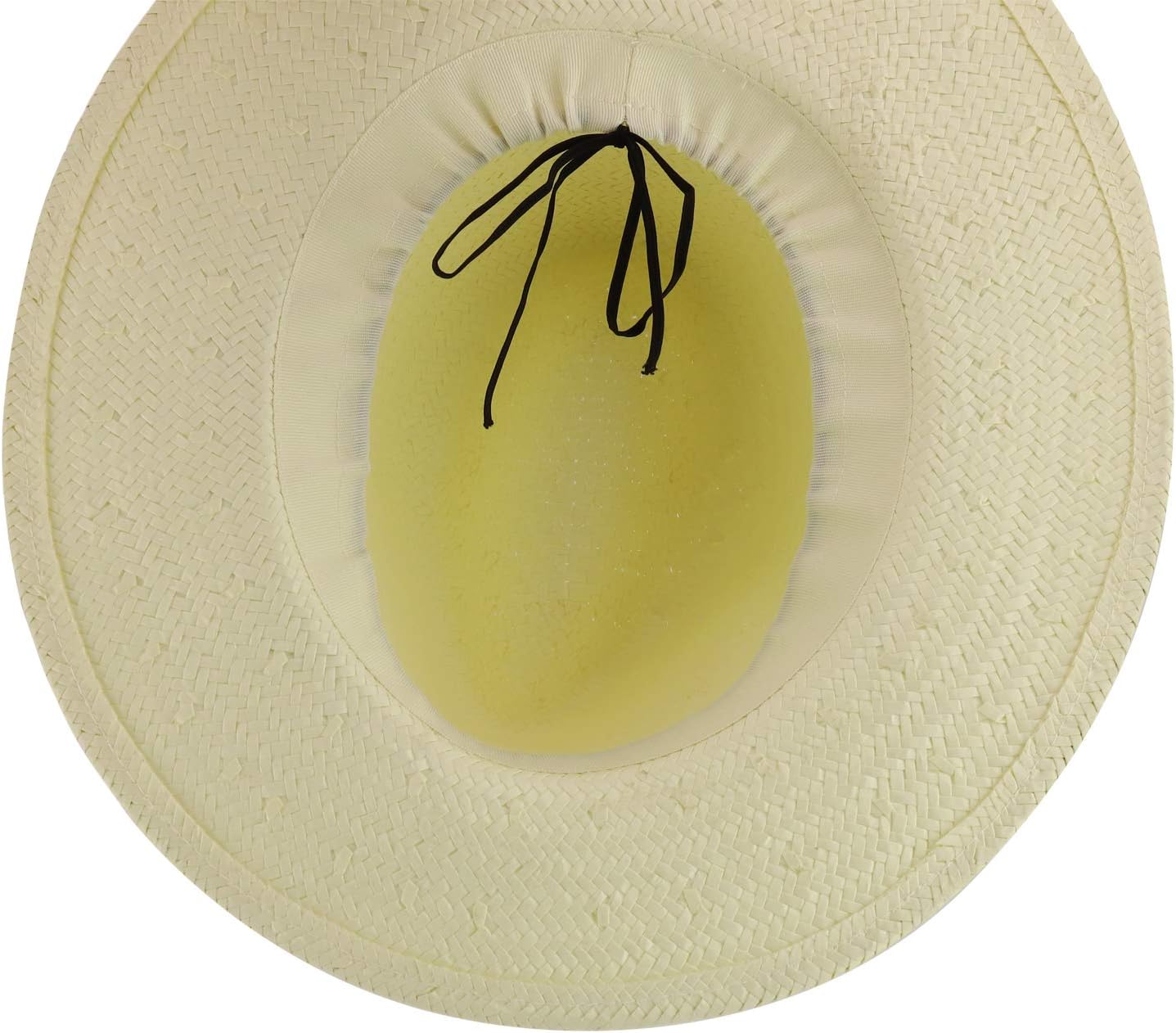Trendy Apparel Shop Men's Toyo Braid Wide Band Large Brim Fedora Hat