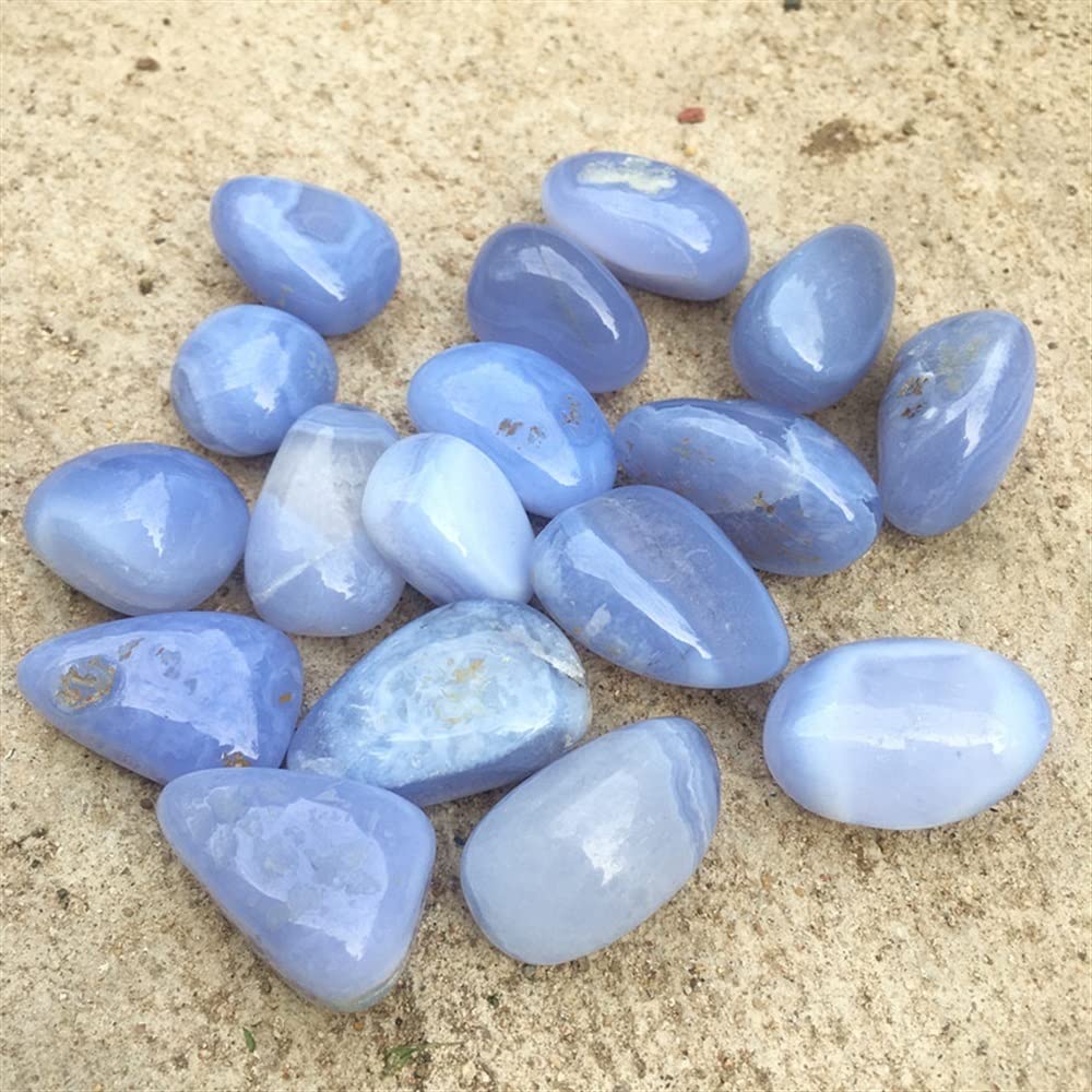 Magia Natural 100g Cristales Naturales Ágata de Encaje Azul Piedras caídas Cuarzo Grava Piedra Preciosa for la decoración del Acuario Inicio Colecciones