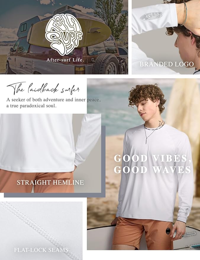 These long-sleeve shirts are not only functional but also stylish with a cool and trendy design. The quick-drying fabric wicks away moisture, keeping you dry and comfortable during intense workouts. The SPF/UV protection in these shirts is ideal for prolonged exposure to the sun, making them a great choice for summer sports or beach outings.