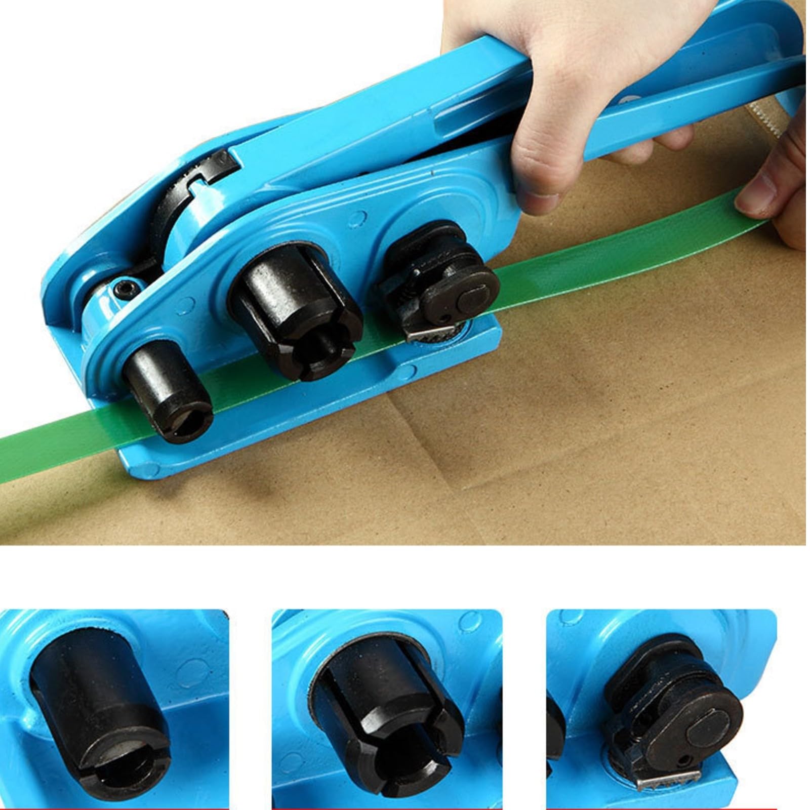 Tendi con Taglierina Robusto Antiscivolo, Kit Nastro in PET, per Spedizioni, Magazzinieri, Verde