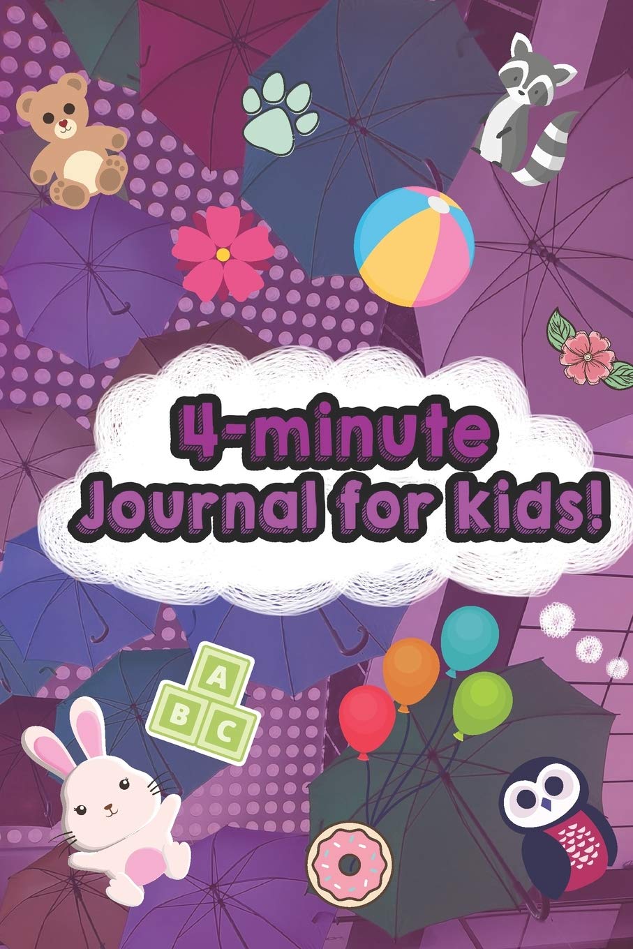 4-minute daily gratitude and activity journal for girls! Mood tracker, writing and drawing task!