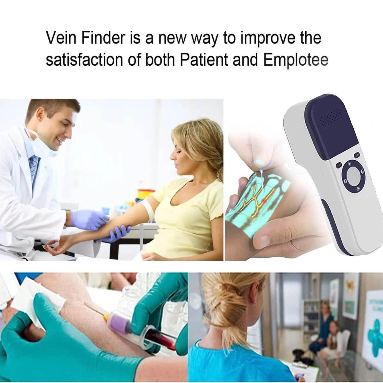 Vein Finder Viewer — przenośny, ręczny wykrywacz żył z akumulatorem — medyczne urządzenia do lokalizowania żył naczyń krwionośnych dla szpitali, klinik i do użytku domowego
