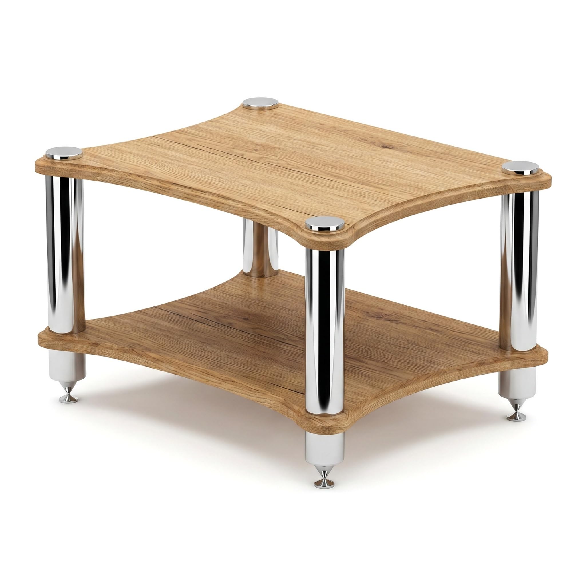 2-stöckiges Av-medienregal – Audio-Rack Aus Holz Für Zuhause/büro – Eckregal Für Stereoanlage, Cd-Player Und Dj-Equipment – ​​kompakte Maße: 60 X 50 X 40 cm, Schwarze Ausführung