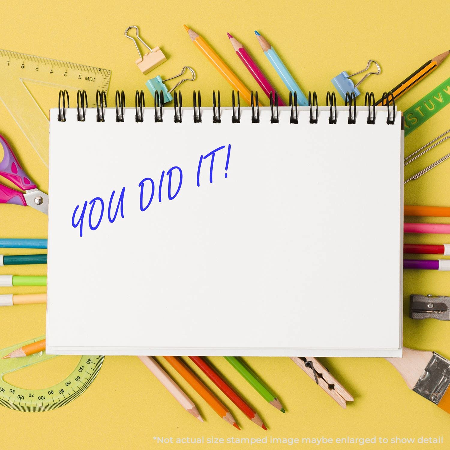 Acorn Sales - Large You Did It Rubber Stamp