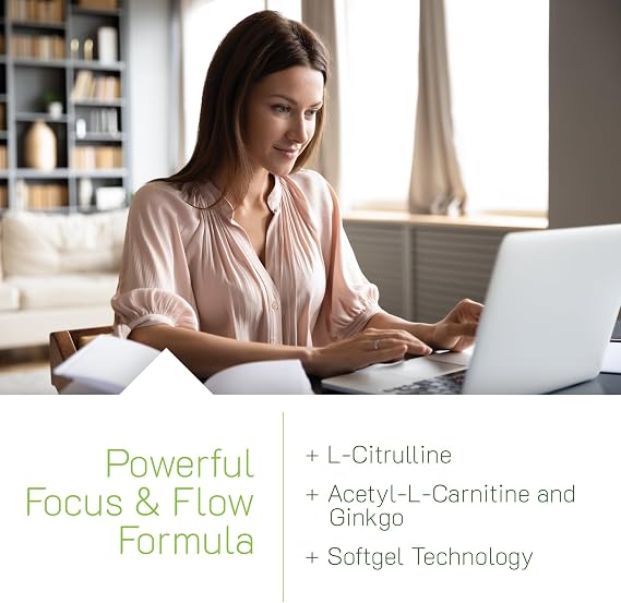 Irwin Naturals Brain Awake RED Focus & Mental Clarity Support - 2 Pack | Productivity & Cognitive Performance | Ginkgo + L-Theanine + L-Citrulline |60 Liquid Soft-Gels | 2 Pack
