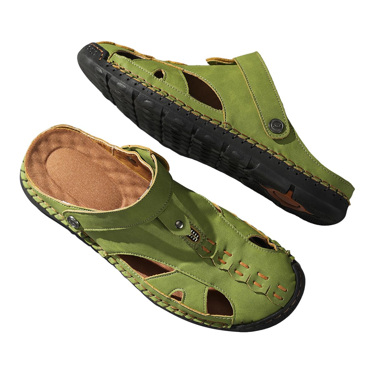 Women's Leather Sandals Adjustable Backstrap Fisherman Sandals Comfortable Outdoor Casual Summer Beach Walking Slippers