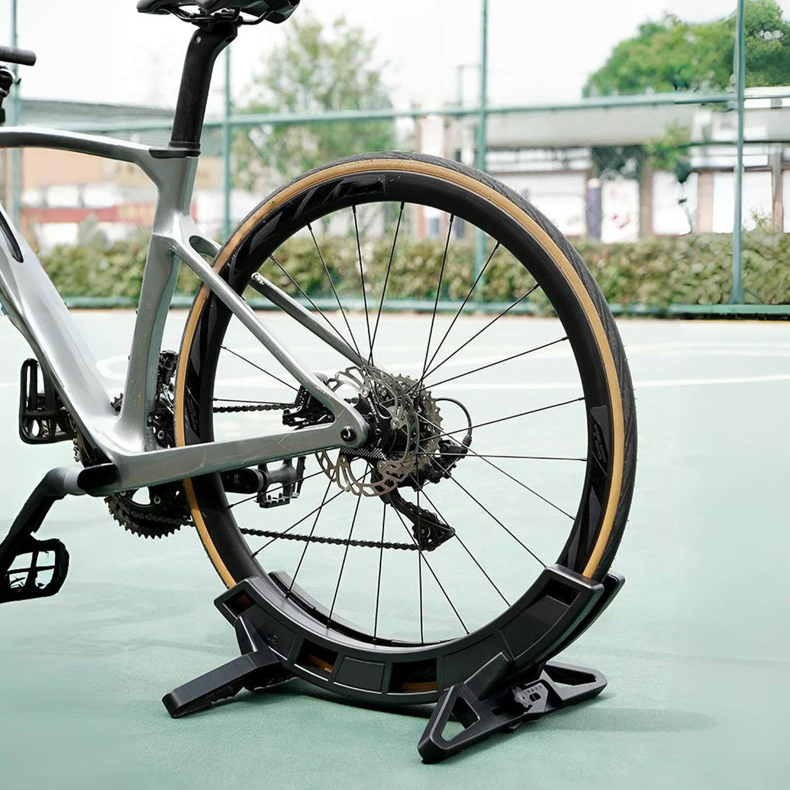 Supporto Bici da Pavimento Supporto Regolabile per Riparazione Biciclette | Cavalletto da Terra per Bici Per Casa Garage Ciclismo e Scooter