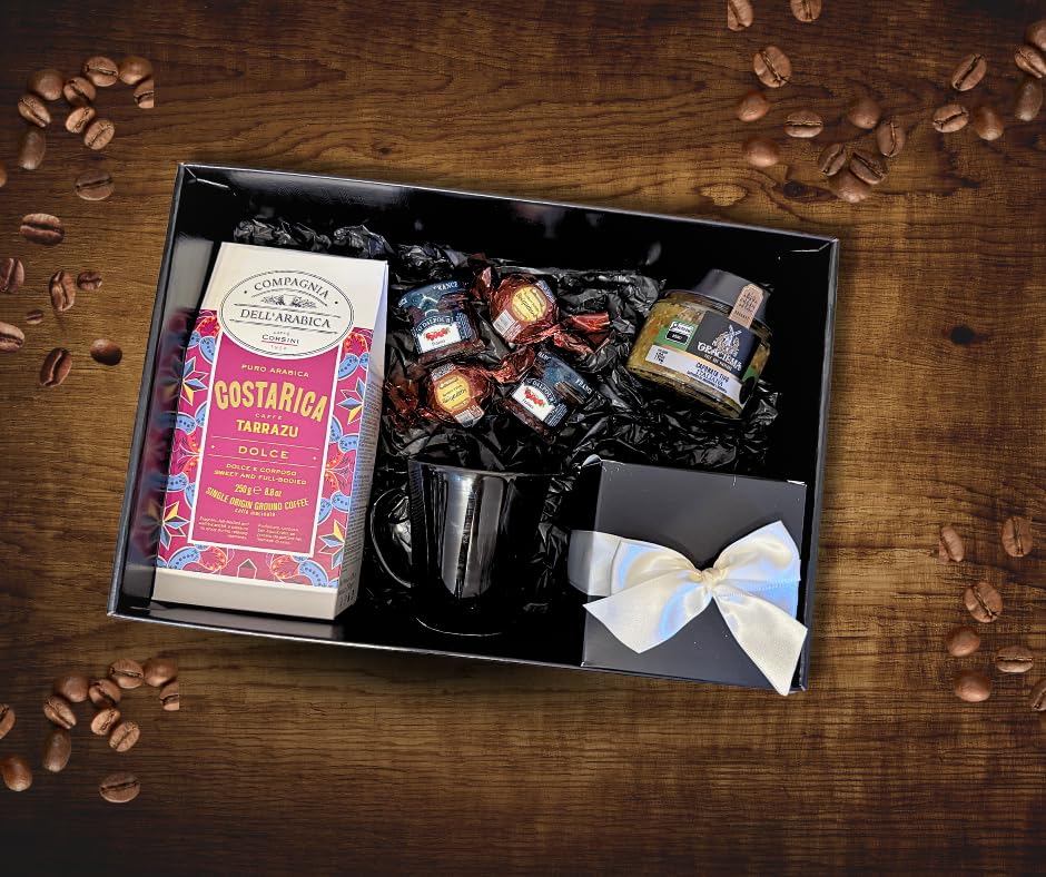 Cesta de Café Gourmet Colombiano My Coffee is Black Presente Homem Chefe Namorado Corporativo