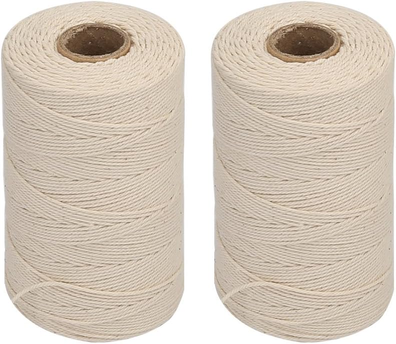 Vivifying 2pcs x 656 Feet 3Ply Cotton Bakers Twine, Food Safe Cooking ...