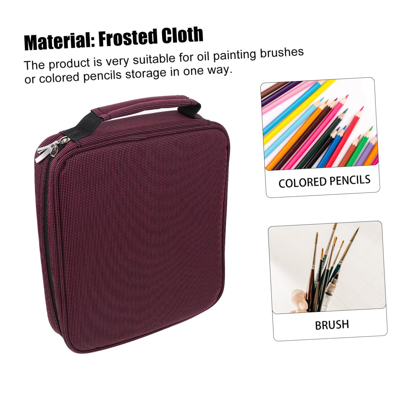 Holibanna 1Pezzi Sacchetto Portatile Astuccio Multifunzionale Per Cancelleria Con Cerniera Design Spazioso e Maniglia Per Facile Trasporto Per Scuola e Arte