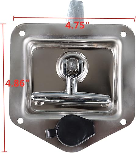 Miniatura 3 de LABLT 4 piezas de cierre de puerta de remolque de acero inoxidable altamente pulido con junta y llaves para RV Camper Truck Trailer Caja de