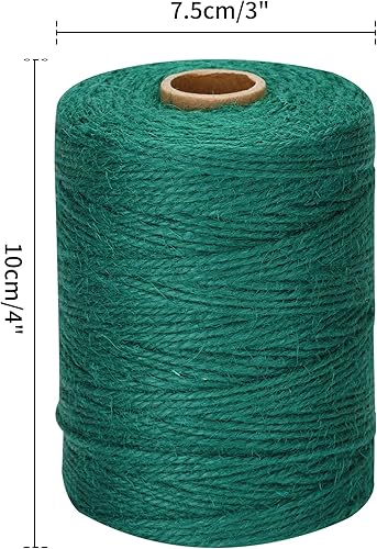 Miniatura 3 de Anwyll Cuerda verde de 656 pies  Cuerda de yute natural de 0.079 pulgadas de grosor, cuerda de jardín resistente, cuerda de cáñamo para plantas