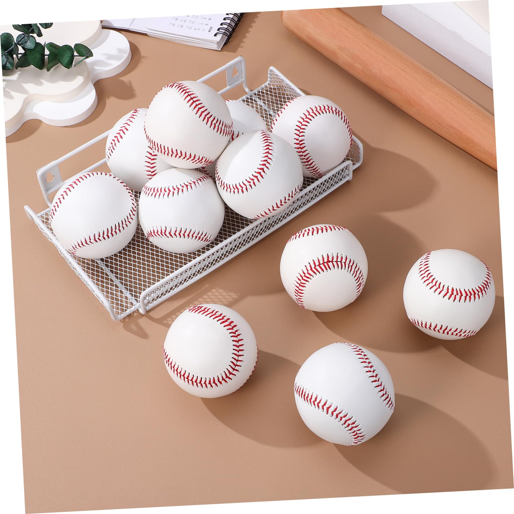 Toddmomy 12-Pack Official Baseballs Practice Baseballs Training Balls Heavy for Batting Practice