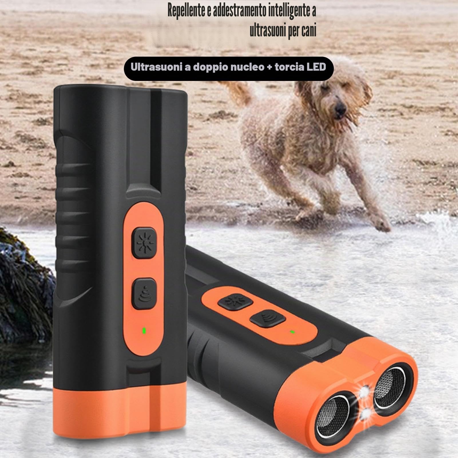 Dispositivo anti-abbaio – Dispositivo anti-abbaio ricaricabile per cani, dispositivo ad ultrasuoni per allontanare l'abbaio del cane, dispositivo efficace per addestrare l'abbaio del cane, dispositivo