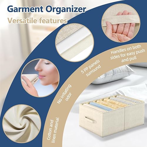 Miniatura 3 de Grisofaa Organizador de ropa para armario para ropa plegada, organizador de ropa y organizador de jeans para uso en armario, pantalones de