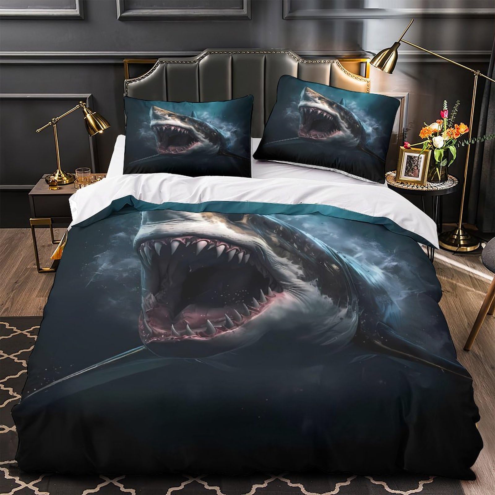 Parure de lit microfibre 3D félin mystique pour décorer une chambre de fille