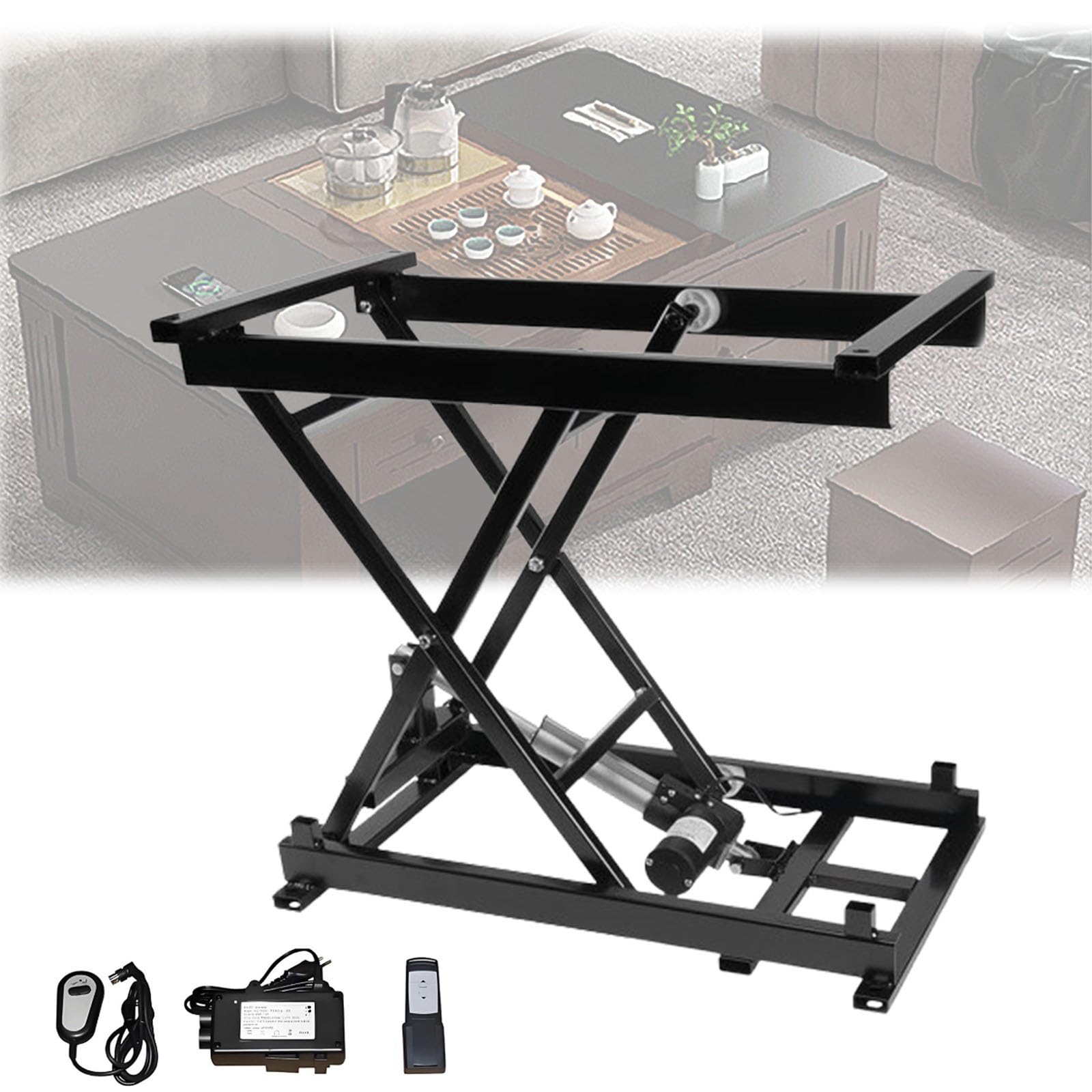 Mesa Elevadora EléCtrica, Mesa Elevadora De Tijera, Plataforma Con Estructura De ElevacióN Y Control Manual Capacidad De 330 Lb, Plataforma EléCtrica De Altura Ajustable