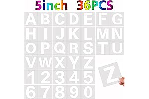 Unlimited Art Expressions with Reusable 5-Inch Letter Stencils