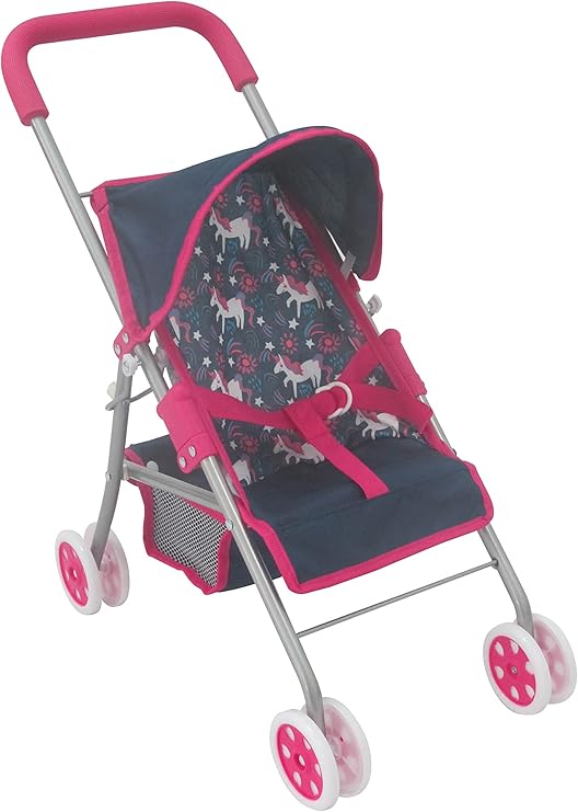 KOOKAMUNGA KIDS Baby Doll Stroller Easy Fold Pram with