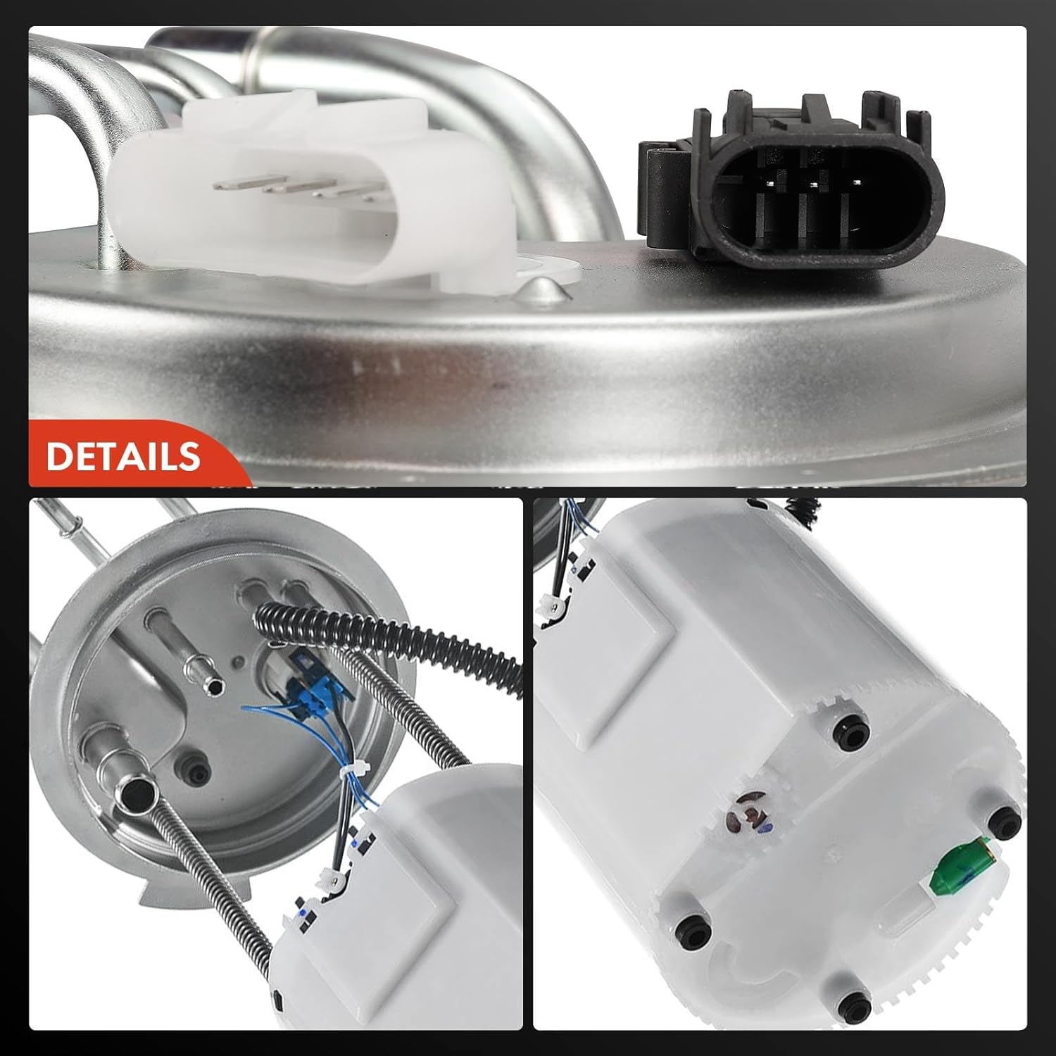 A-Premium 3 Tubes Electric Fuel Pump Module Assembly with Pressure Sensor Compatible with GMC Yukon & Cadillac Escalade & Chevrolet Tahoe 2008-2013, with 3 Tube Ports - Image 2