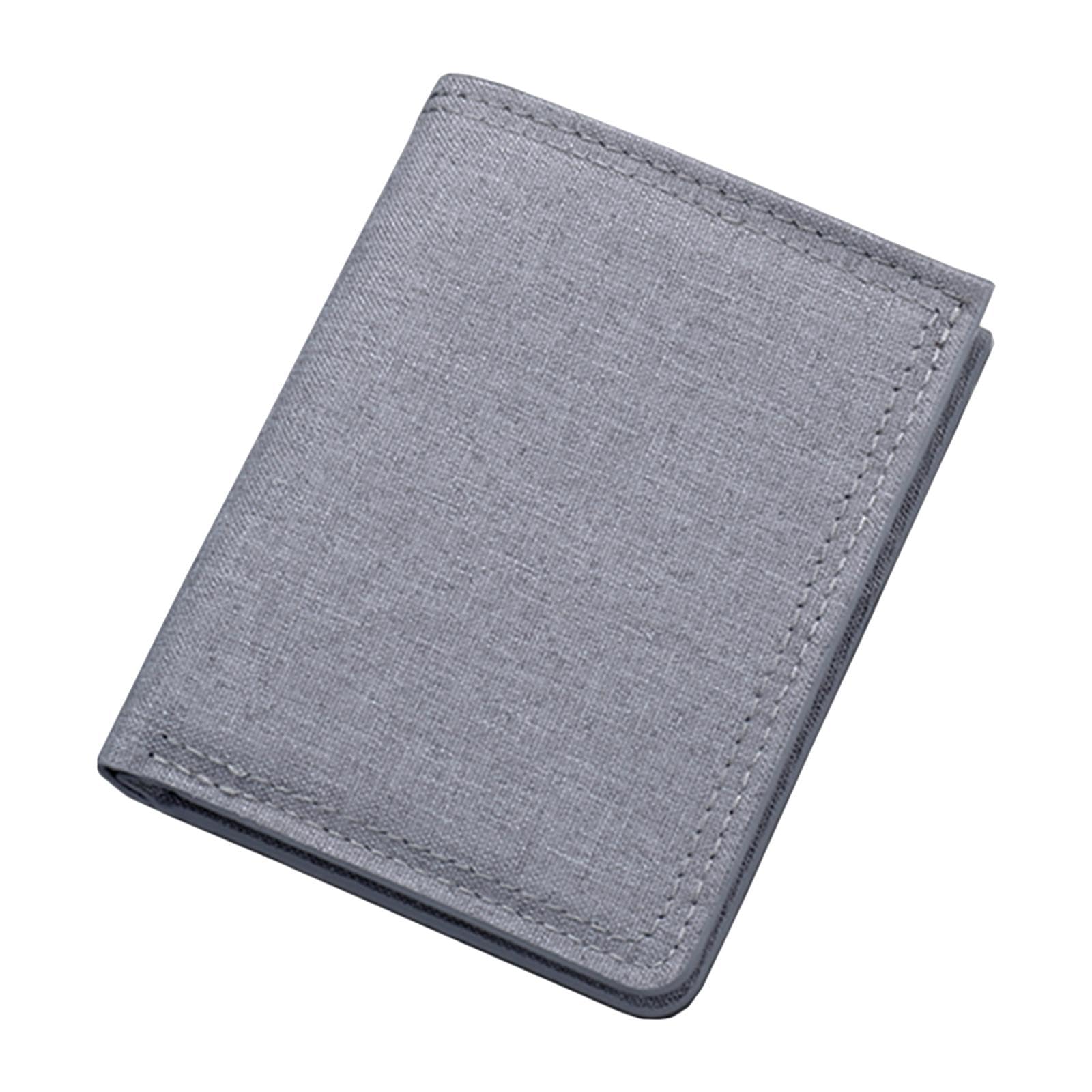 Men Canvas Wallet Short Money Bag Casual Style ID Card Bifold Gray White Clothing, Shoes & Accessories | Mens Accessories | Wallets-image-10