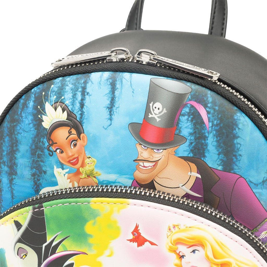 Loungefly Disney Princesses vs Villains Triple Pocket Womens Backpack