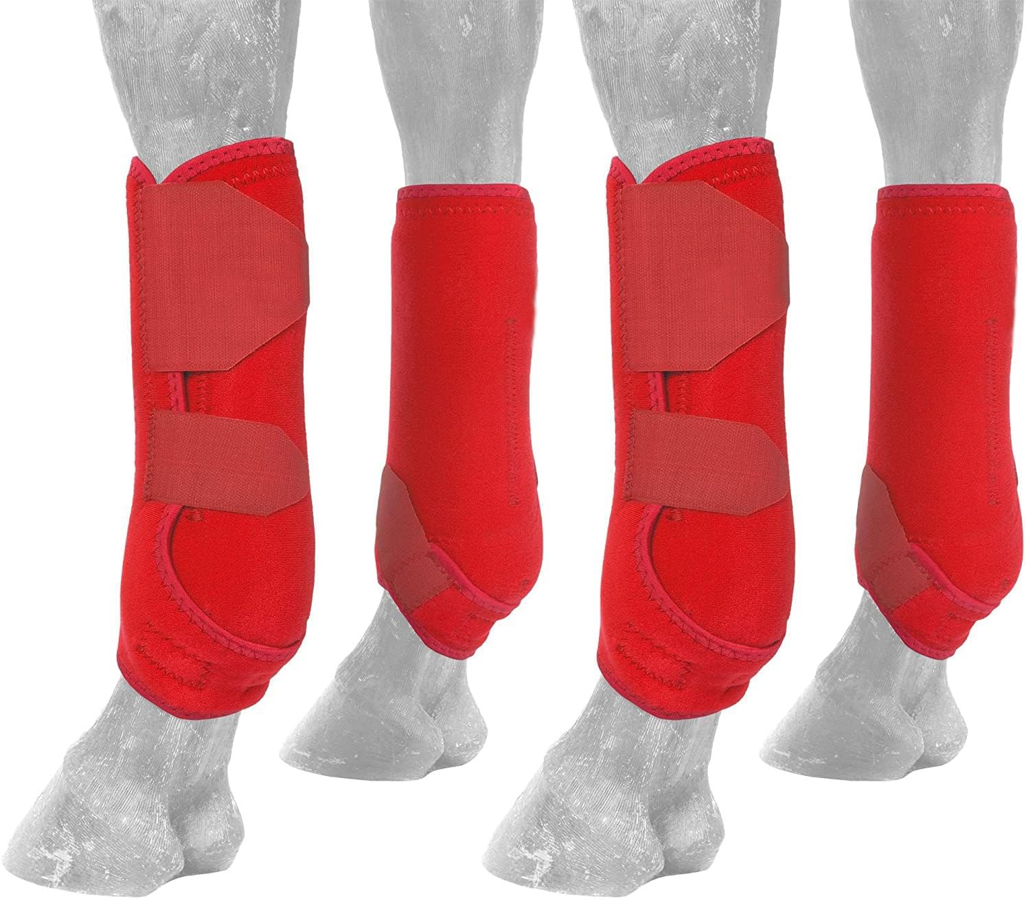 DTREEL Vented Sport Horse Boots | 360-Degrees of Strike Protection |Supporting Ligament and Suspensory|Cheap Insurance for Horse|Hook and Loop Fastener Design (Pink, Medium)