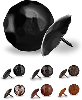 25 Pack 2" Large Round Head Clavos Decorative Nails – Black – Handmade Rustic Round Fasteners for Farmhouse Shutter, Faux Wood Beams, Barn Door, Shutters, and Gates – Ornamental Wood Accent