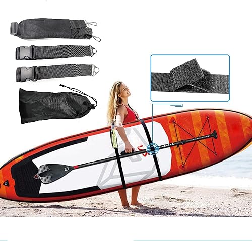 Miniatura 4 de Correa de transporte para tabla de remo SUP – Cinturón de hombro ajustable resistente para almacenamiento, accesorios de transporte para tabla de
