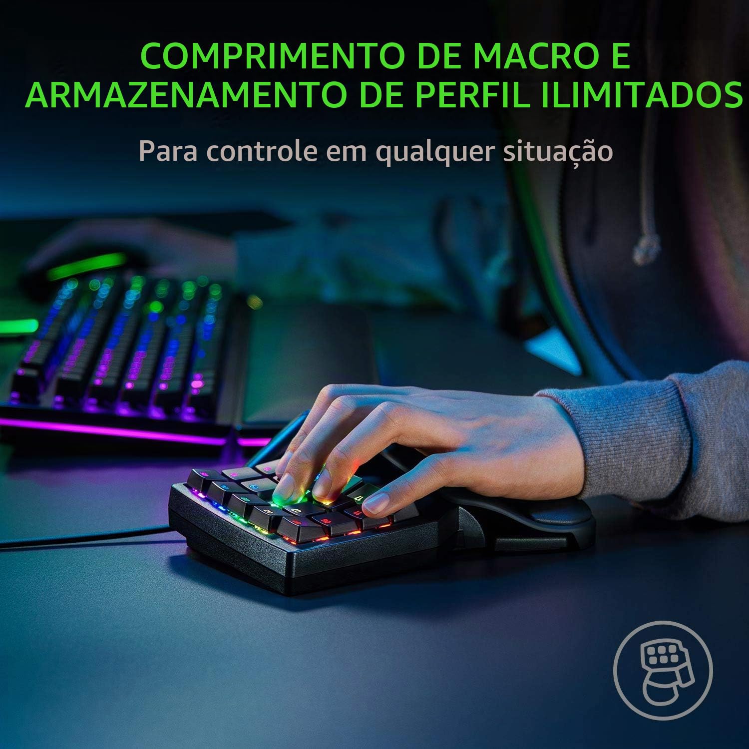 Razer Teclado para jogos Tartarus Pro: Interruptores analógico