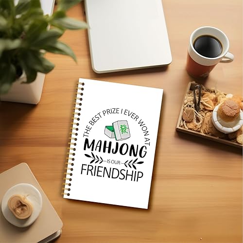 Miniatura 4 de Mahjong Friendship Notebook, Mahjong Gifts for Women Journal, Gifts for Mahjong Players Journal, Mahjong Hardcover Spiral Notebooks 5.5x8.3 Inch