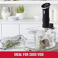 Vista 4 de Rubbermaid Commercial Products Space Saving Square Food Storage Container 12 Quart Clear for Kitchen/Sous Vide/Meal Prep