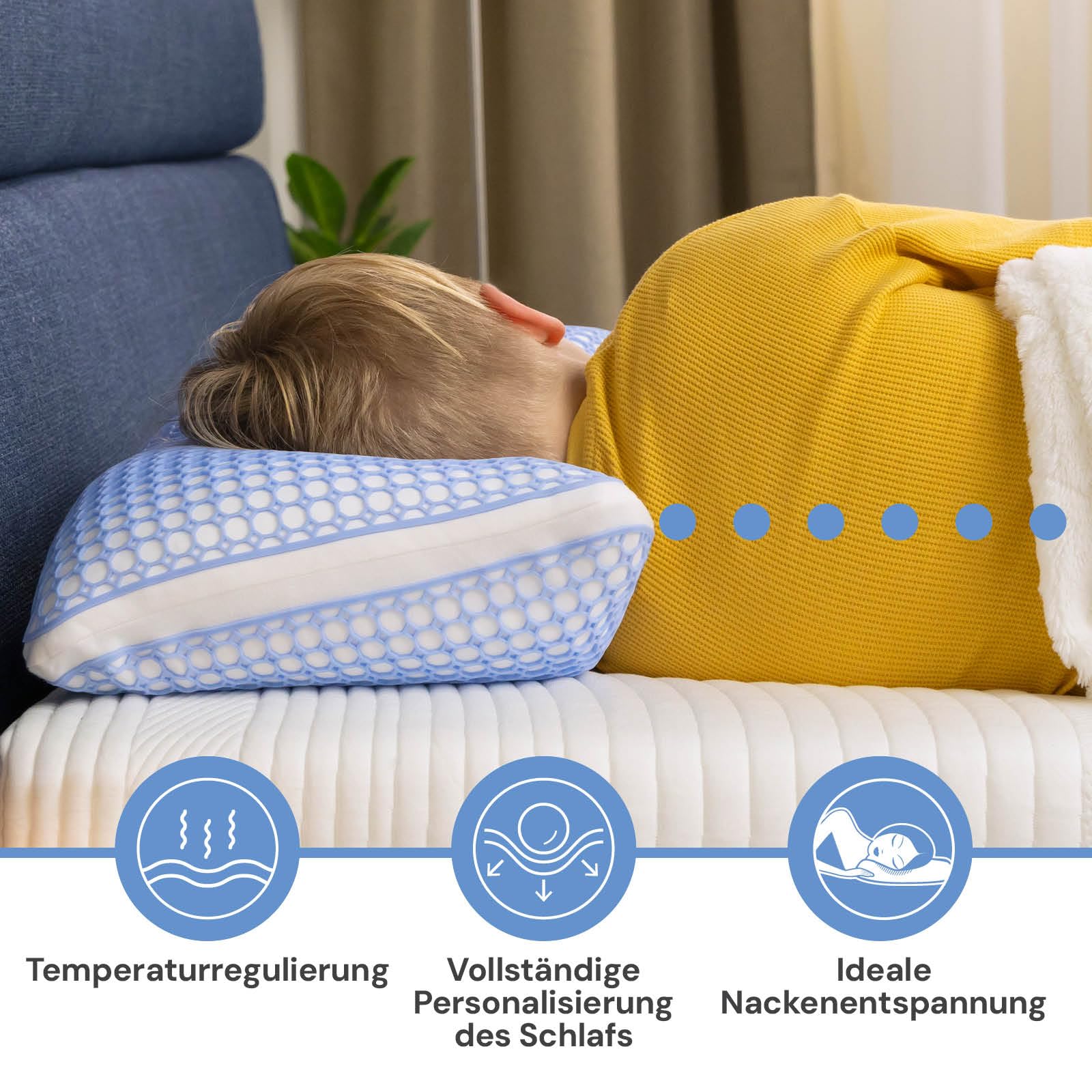 Vitapur MemoElite Junior poduszka dziecięca 40 x 60 cm oddychająca tkanina pokryciowa średnio wytrzymała