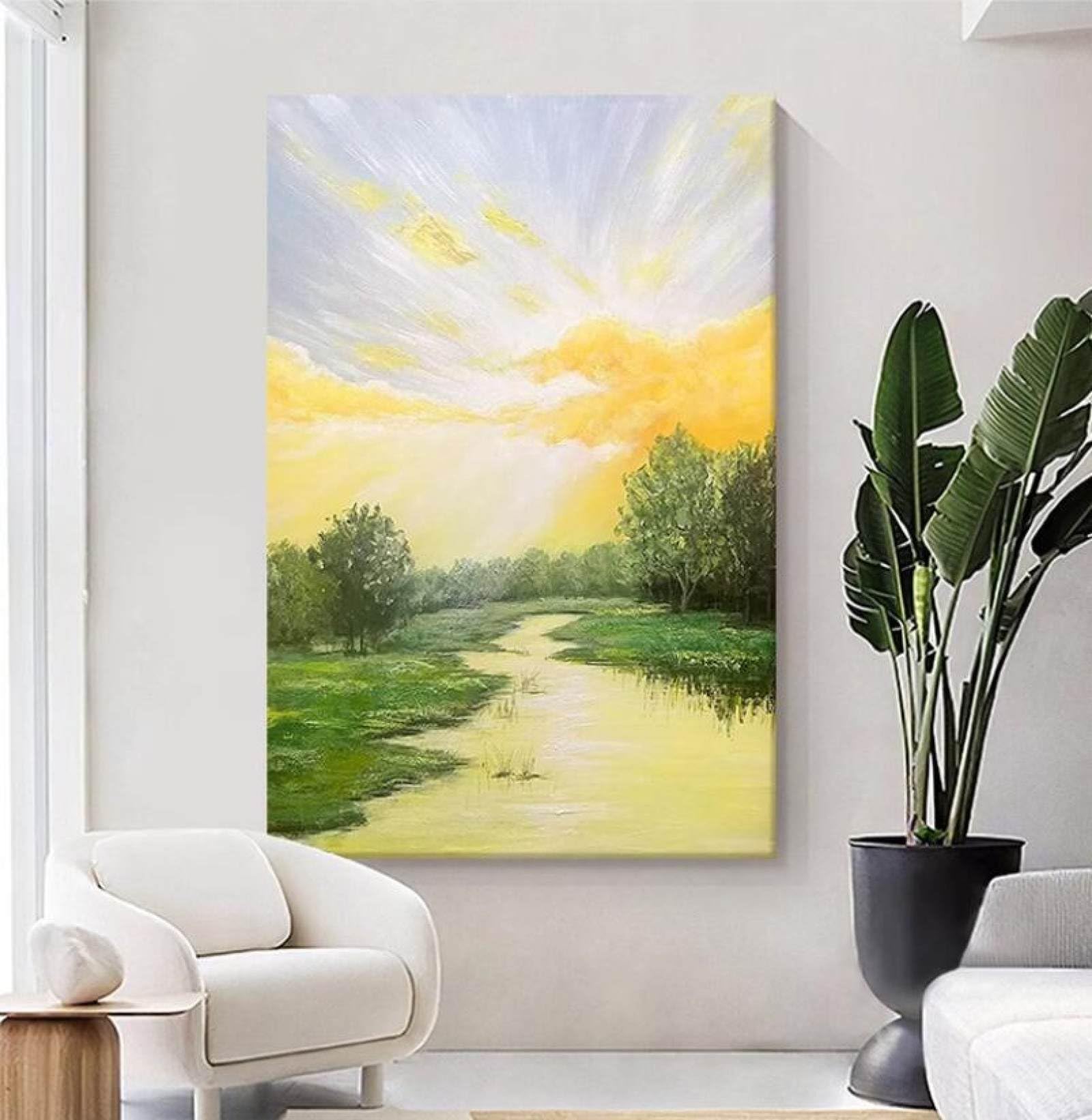 Peinture de texture forêt majestueuse, art mural grand format